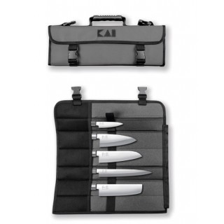 KAI WASABI BLACK  SET DI 5 COLTELLI + BORSA CUOCO (JAPAN ED.)